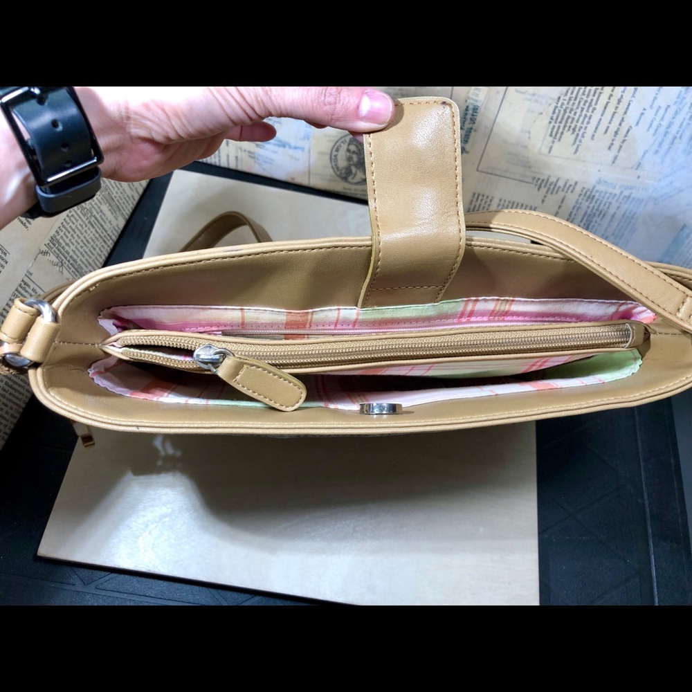 🎉 Fossil Vintage Leather & Woven Straw - Picture 6 of 11